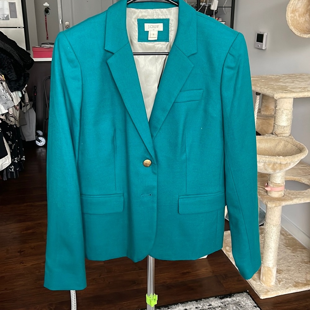 Green blazer jcrew size 8